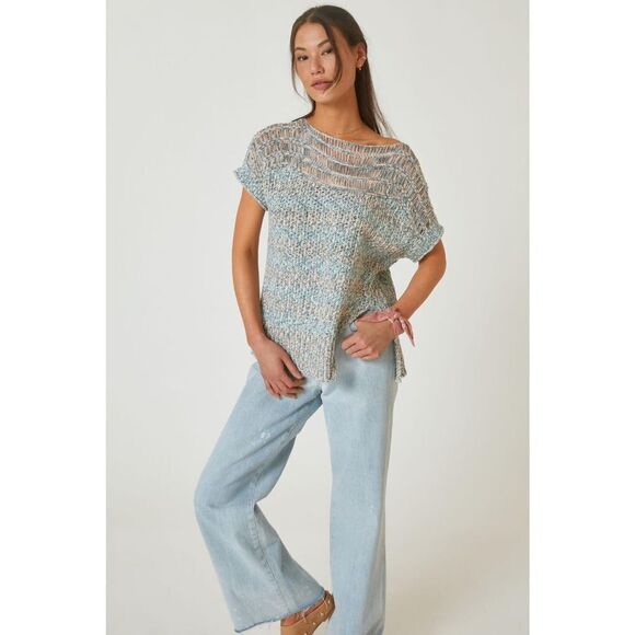 NWT ANTHROPOLOGIE PILCRO SHORT SLEEVE SWEATER - Picture 9 of 10